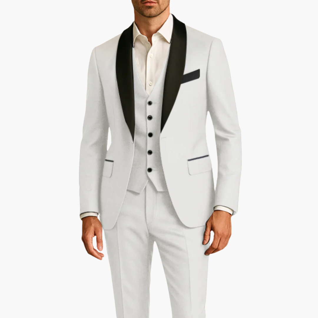 Completo da Uomo con Giacca, Gilet e Dettagli in Raso | Altivaro