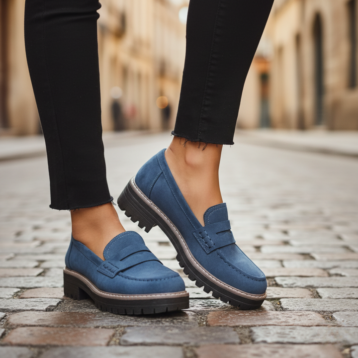 Orthopädischer Damenschuh Mokassin aus Wildleder mit Komfortsohle | Altivaro