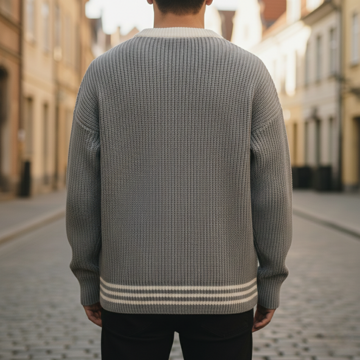 Herrenpullover Polyester Rundhalsausschnitt Freizeitstrick | Altivaro