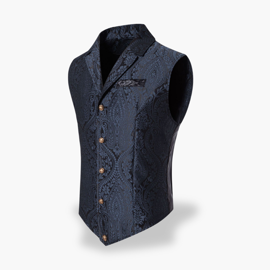 Gilet Uomo da Cerimonia in Raso Jacquard con Bottoni | Altivaro