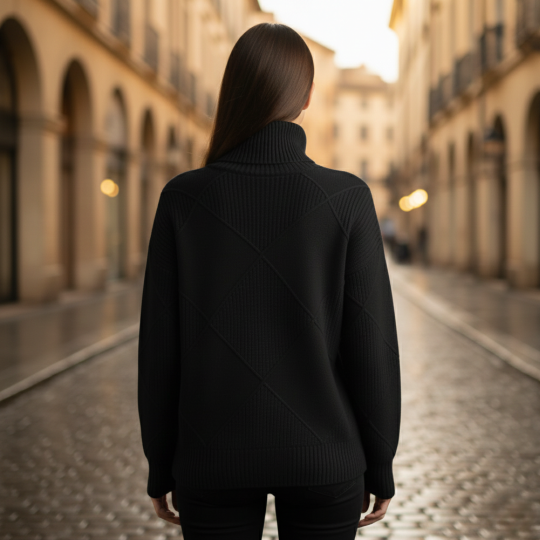 Maglione donna collo alto in lana | Altivaro