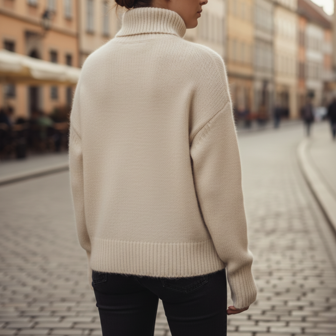 Maglione donna collo alto in lana | Altivaro