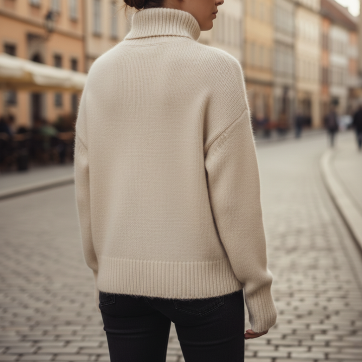 Maglione donna collo alto in lana | Altivaro