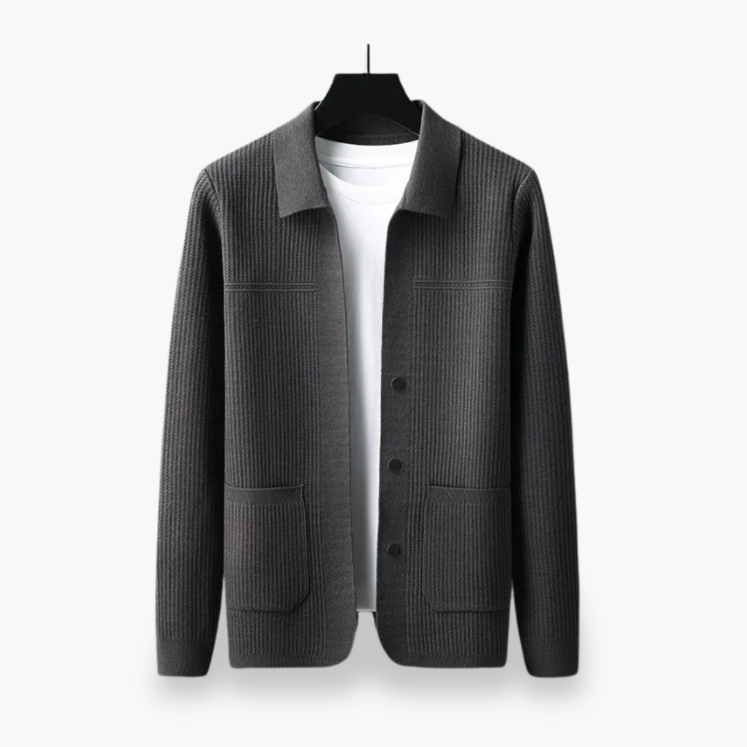 Cardigan Uomo con Tasche in Maglia | Altivaro