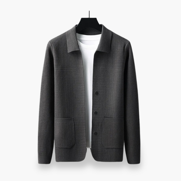 Cardigan Uomo con Tasche in Maglia | Altivaro
