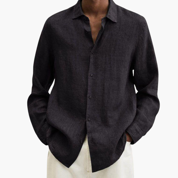 Camicia Uomo Lino Manica Lunga Casual Estiva Traspirante | Altivaro