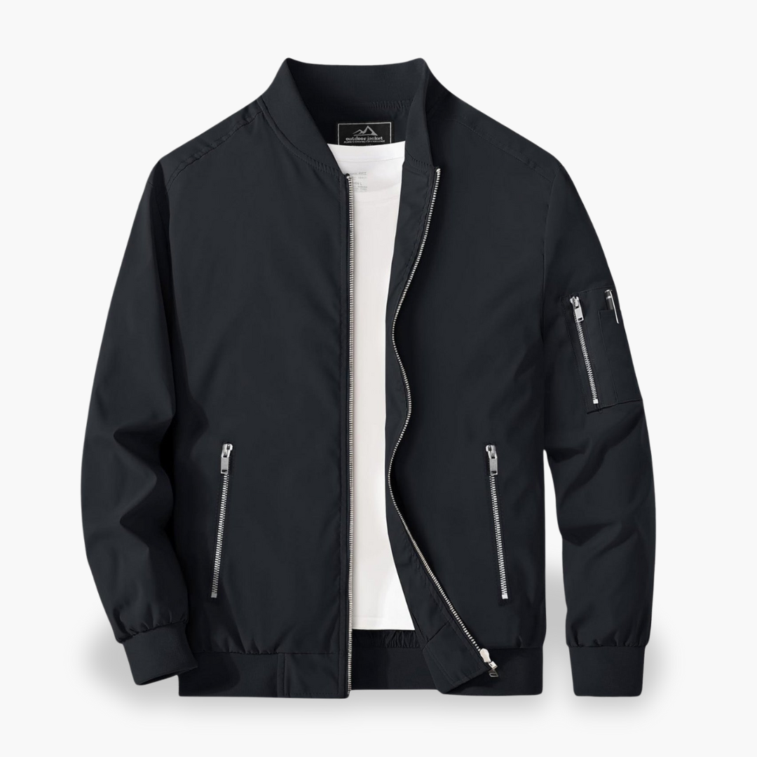 Men's bomber jacket with side zipper | Altivaro