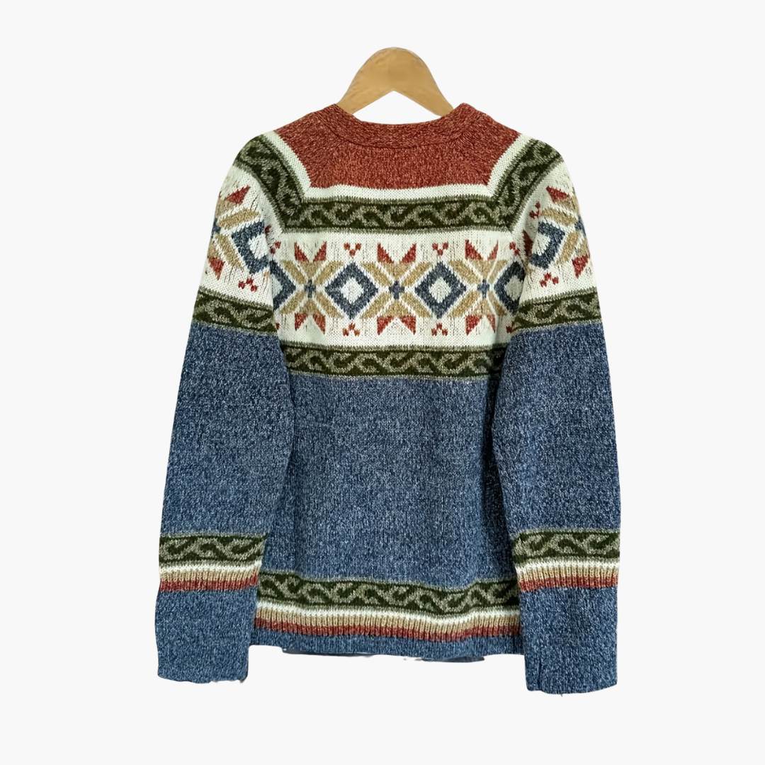 Cardigan Donna con Motivo Intrecciato e Multicolore | Altivaro
