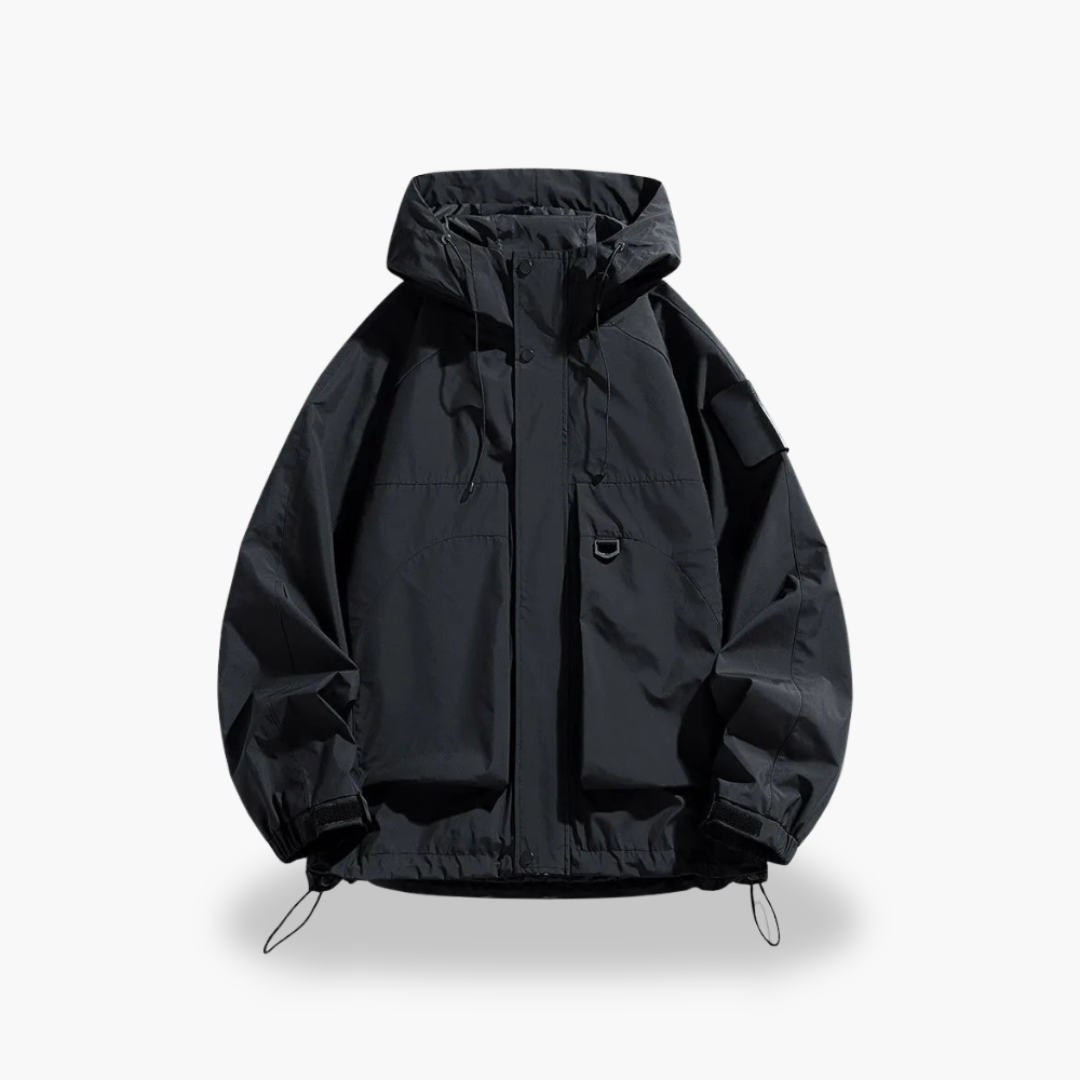 Men's Waterproof Jacket with Hood and Pockets | Altivaro
