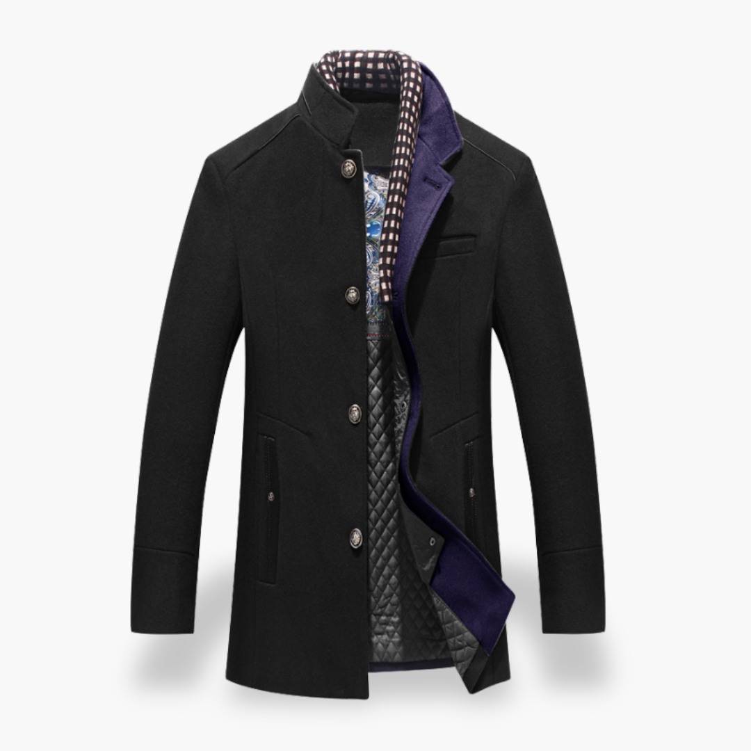 Cappotto Uomo Misto Collo Alto Imbottito Elegante | Altivaro
