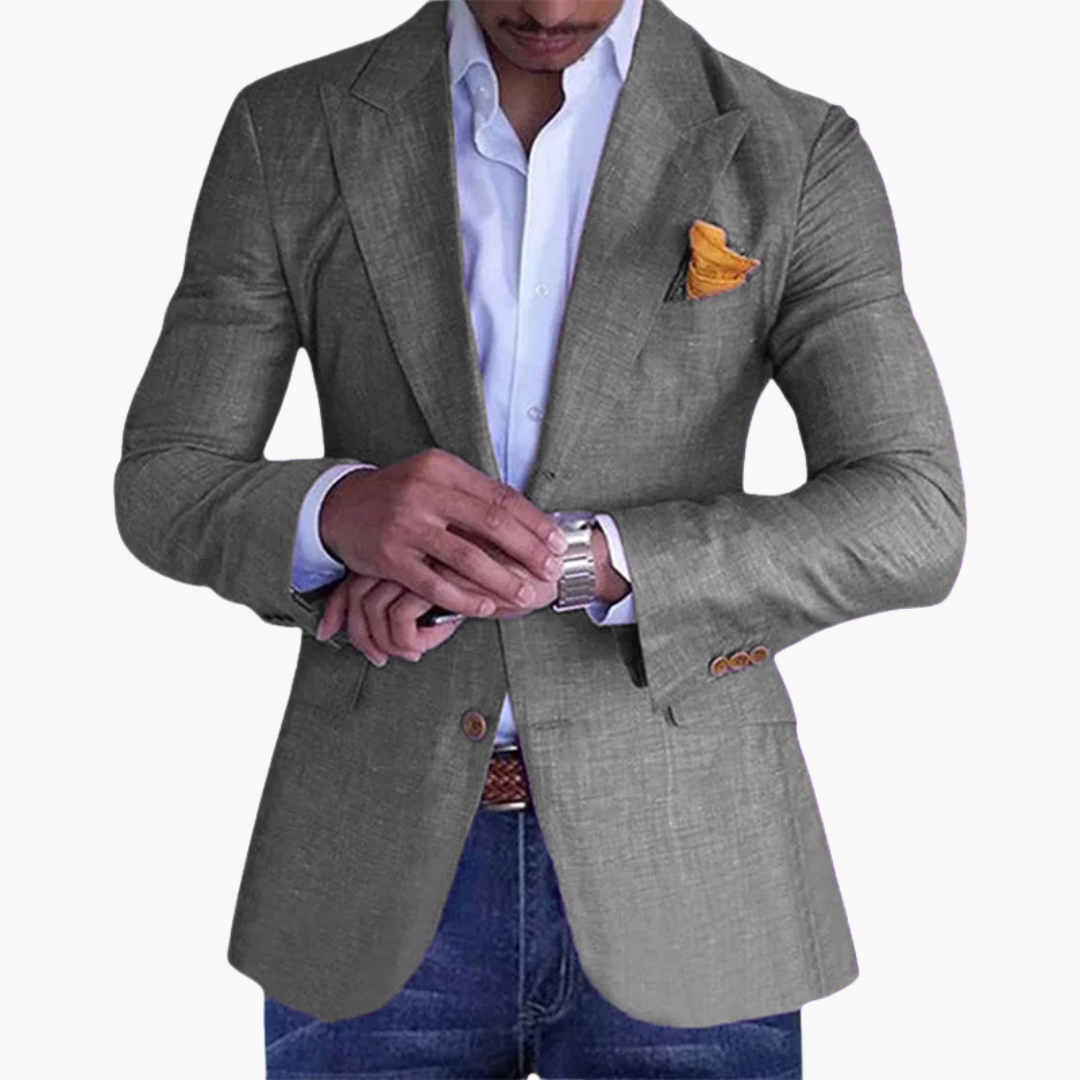 Blazer Uomo Lino Slim Fit Monopetto Estivo Elegante | Altivaro