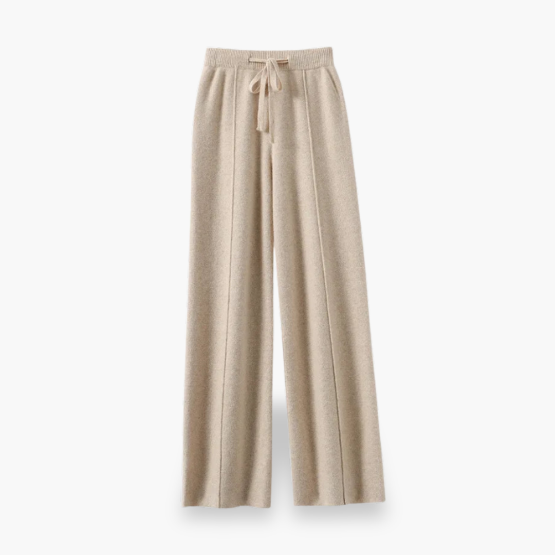 Wide Women's Pants with Drawstring in Fabric | Altivaro