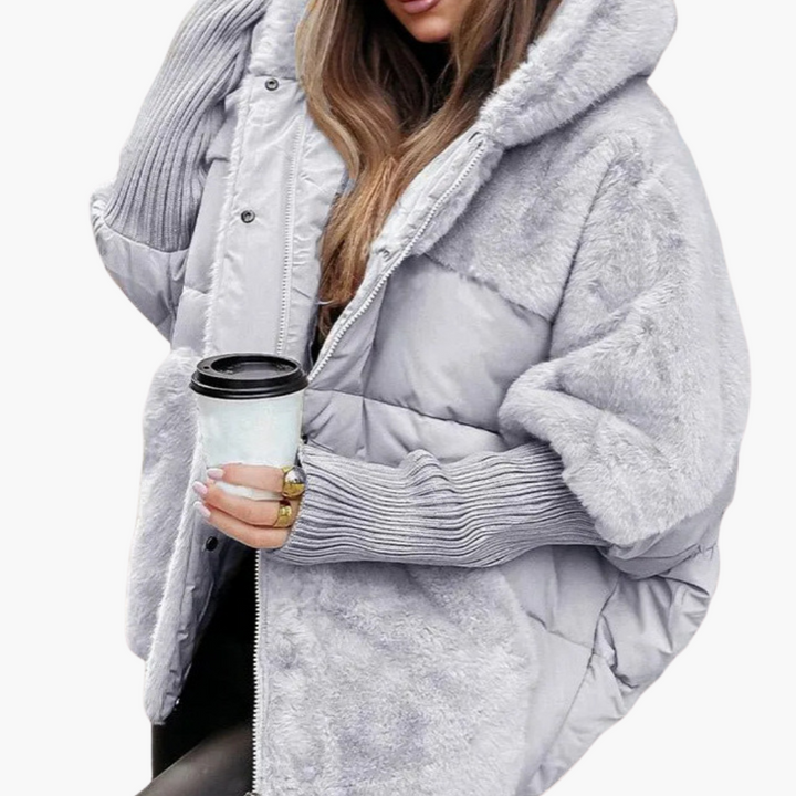 Giacca Donna Invernale Imbottita Ecopelliccia con Cappuccio | Altivaro