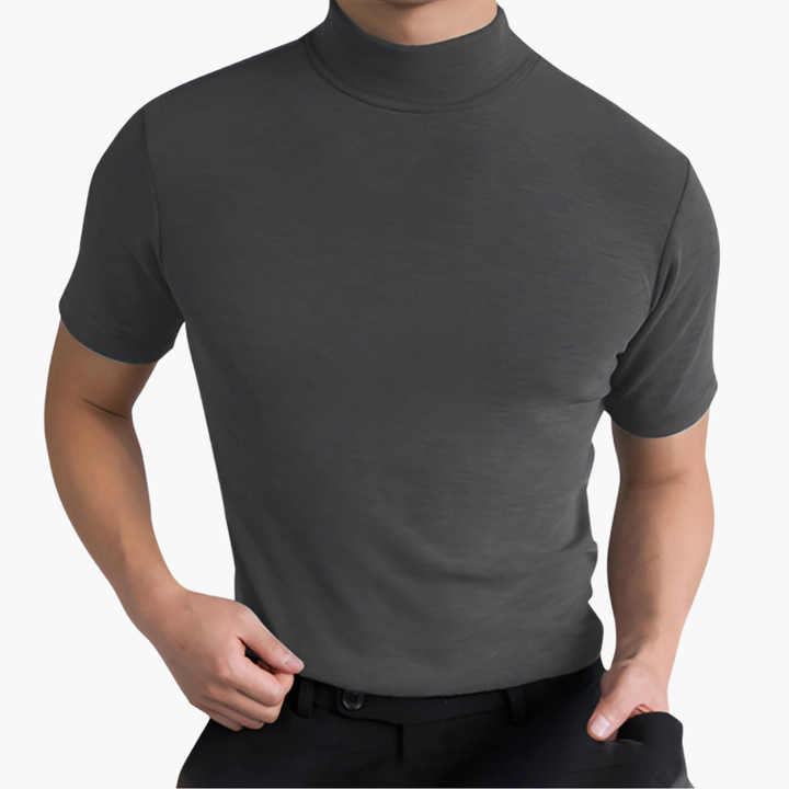Maglietta Uomo Collo Alto Slim Fit Elasticizzata | Altivaro