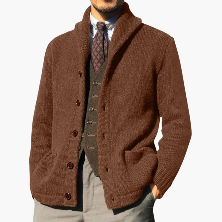 Men's Bicolor Cardigan | Altivaro