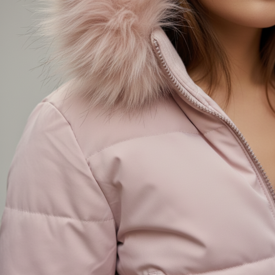 Damen Daunenjacke mit Kapuze Winter mit Pelz | Altivaro