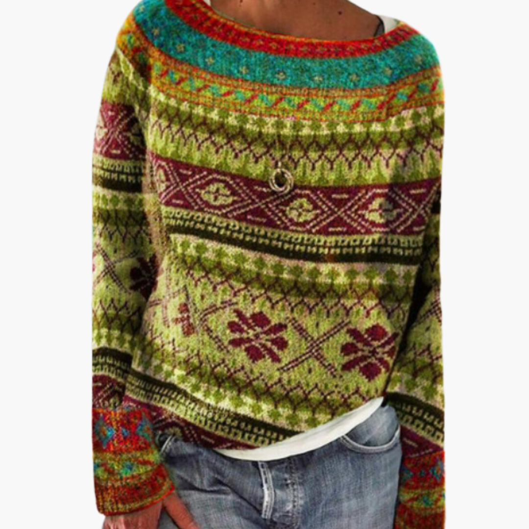 Maglione Donna Lana con Motivo Jacquard | Altivaro
