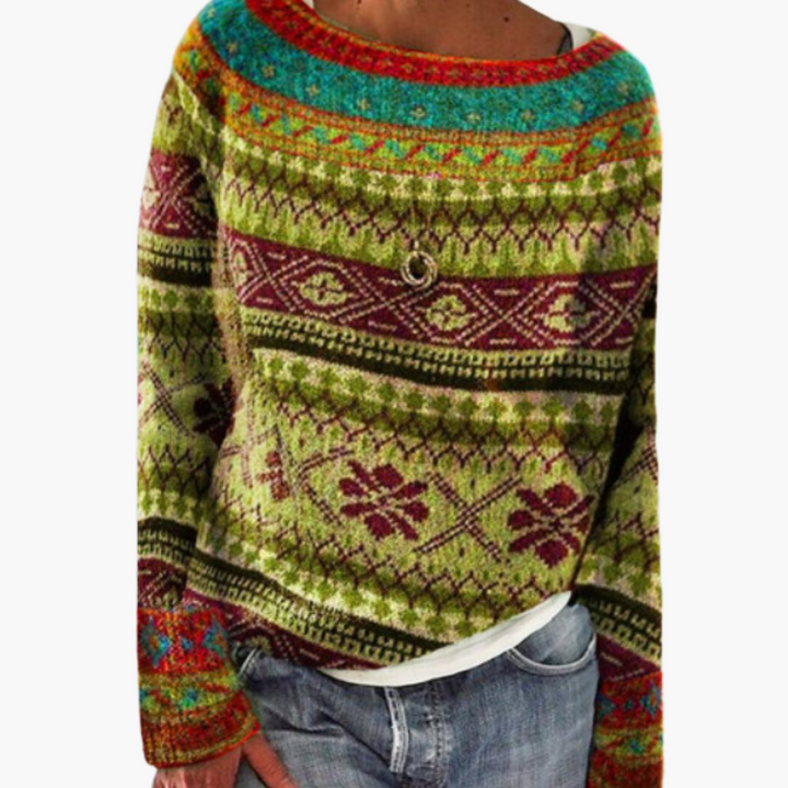 Maglione Donna Lana con Motivo Jacquard | Altivaro