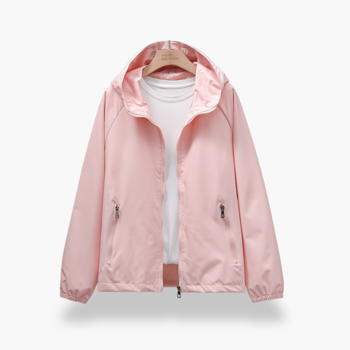 Giacca Impermeabile da Donna con Cappuccio e Zip | Altivaro