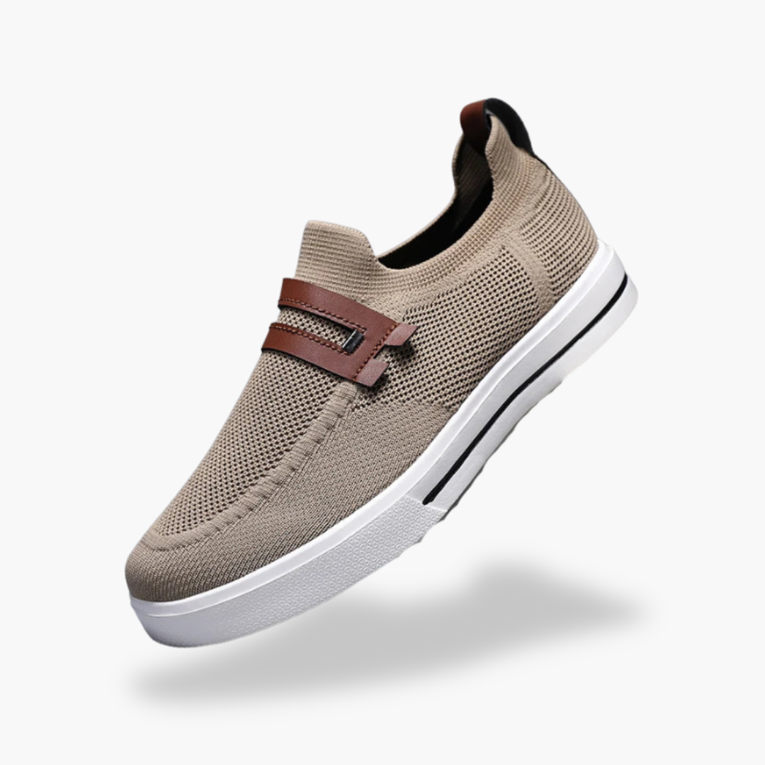 Scarpe da uomo ortopediche in mesh con cinturino in pelle | Altivaro