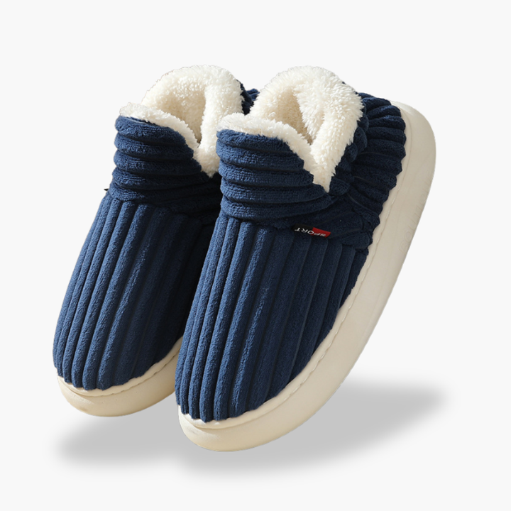 Orthopedic fabric slippers with fur | Altivaro