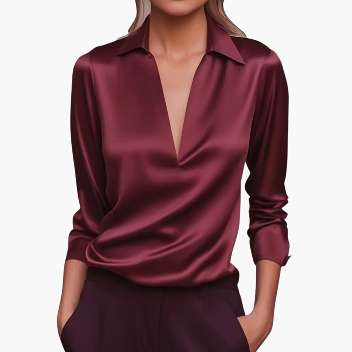Women's Silk Shirt Long Sleeves Elegant | Altivaro