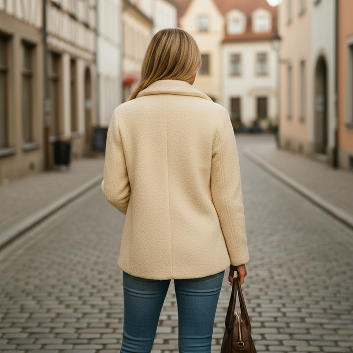 Cappotto Donna Doppiopetto Tessuto Bouclé Mezza Stagione | Altivaro
