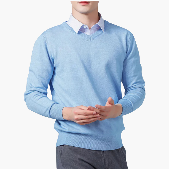 Maglione Uomo Girocollo con Colletto Camicia | Altivaro