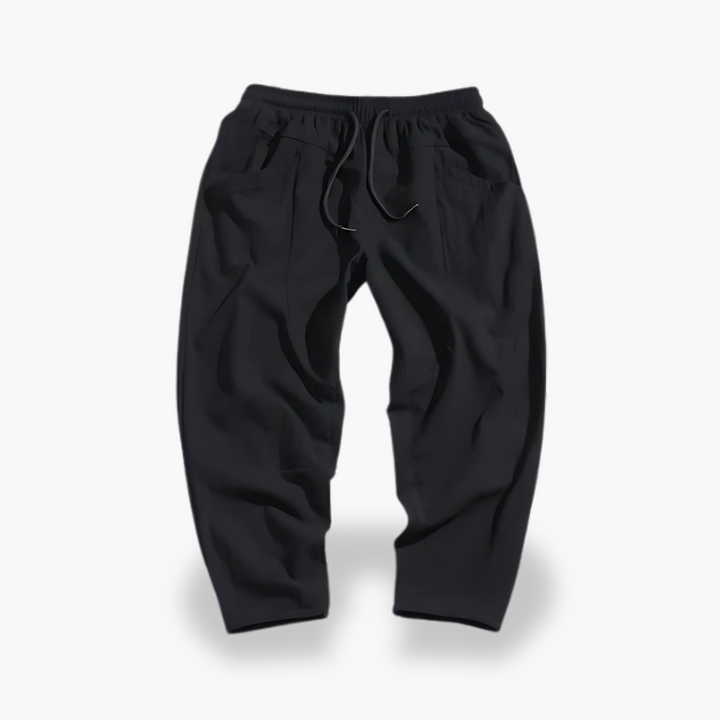 Pantaloni uomo lino neri estivi casual | Altivaro