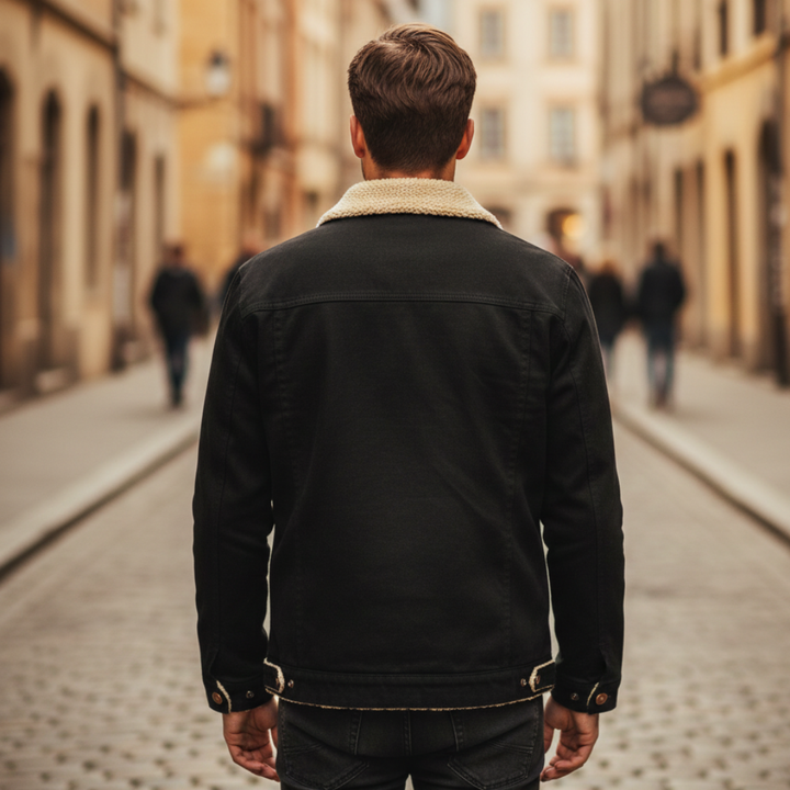 Herren Winterjacke mit Teddy-Futter aus Baumwolle | Altivaro