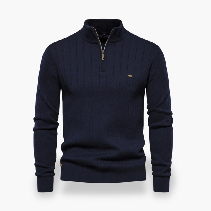 Maglione Uomo Lana Collo Alto Zip | Altivaro