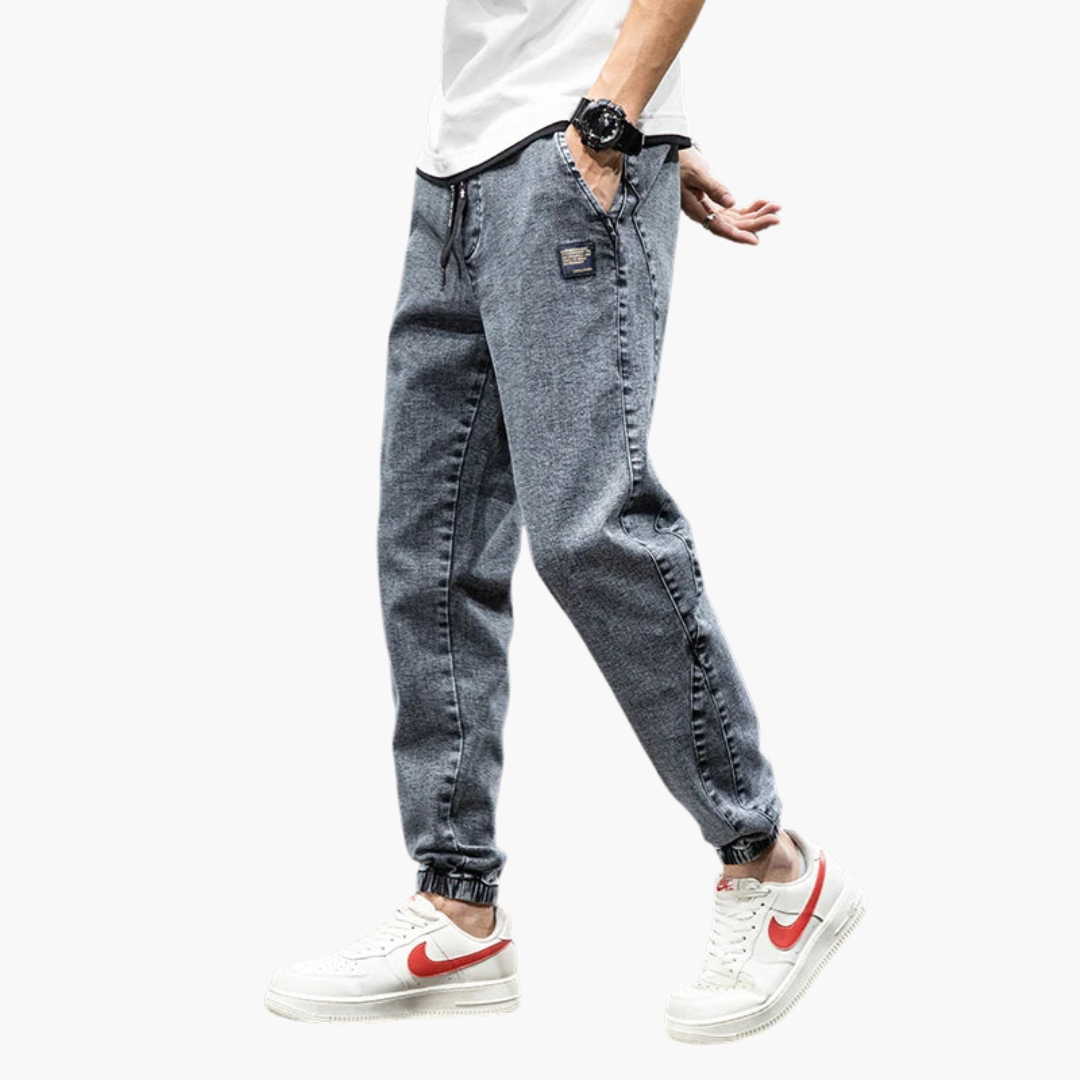 Jeans Jogger Uomo in Denim Elasticizzati Casual con Coulisse | Altivaro
