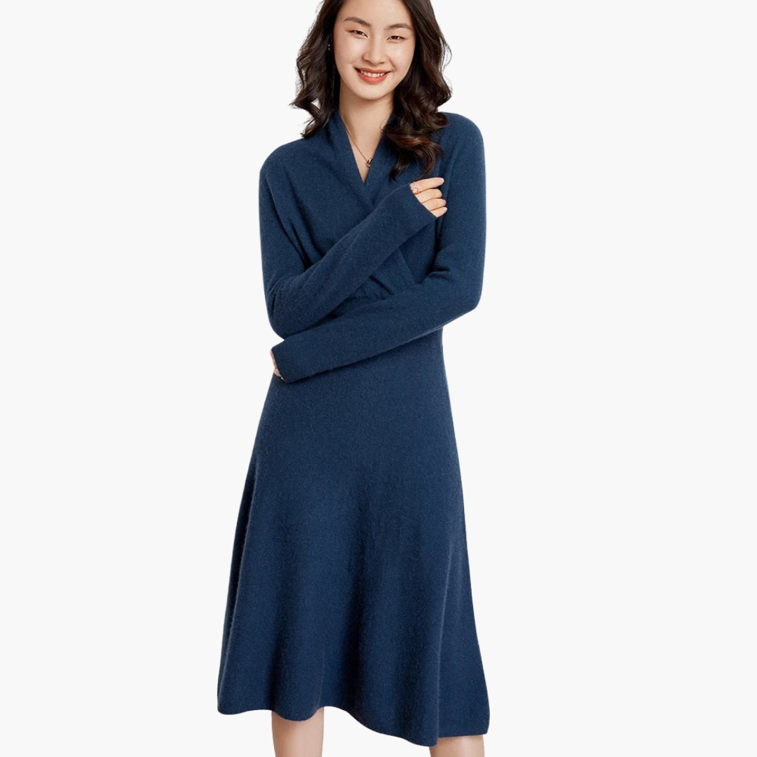 Abito Donna in Cashmere con Collo a V | Altivaro