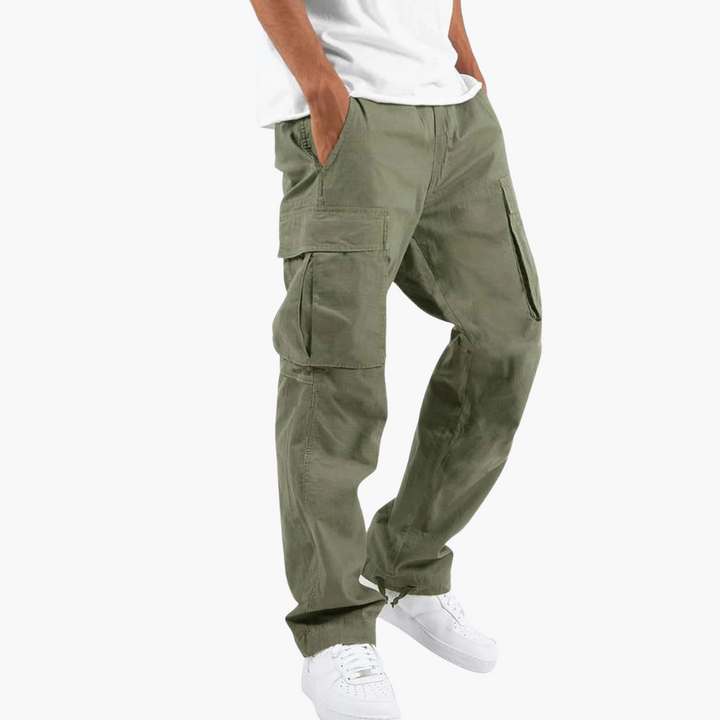 Pantaloni Cargo Uomo Cotone Tasche Laterali Casual | Altivaro