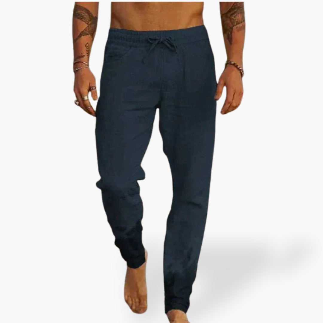 Pantaloni Lino Uomo Casual Jogger Leggeri | Altivaro-Altivaro
