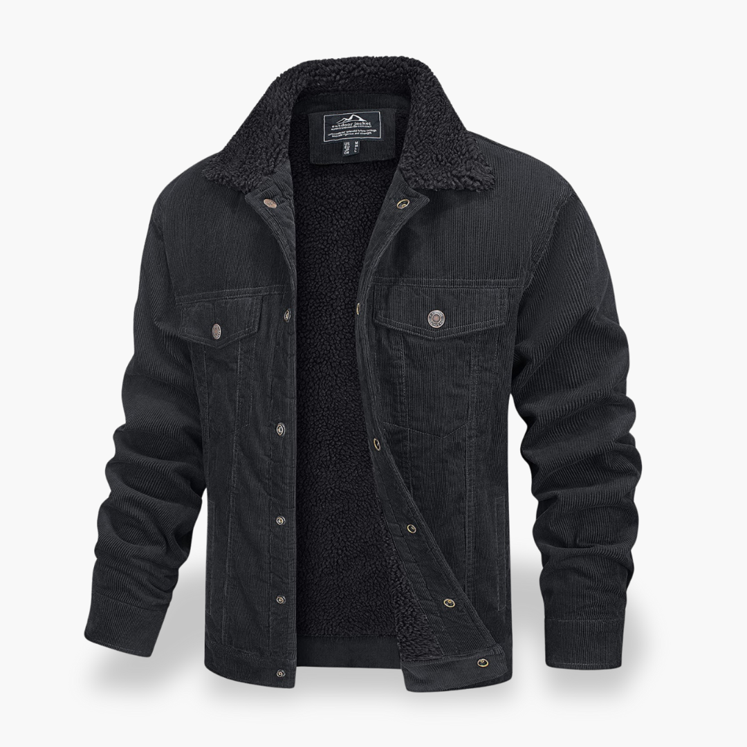 Men's Winter Jacket Corduroy Sherpa Lined | Altivaro