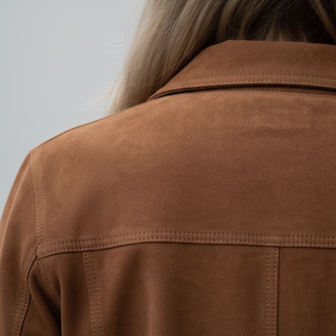 Giacca Donna Pelle Scamosciata Corto Bottoni | Altivaro