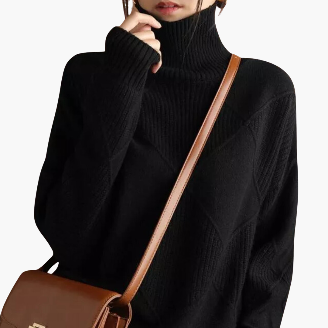 Maglione Dolcevita Donna Lavorato a Maglia  | Altivaro