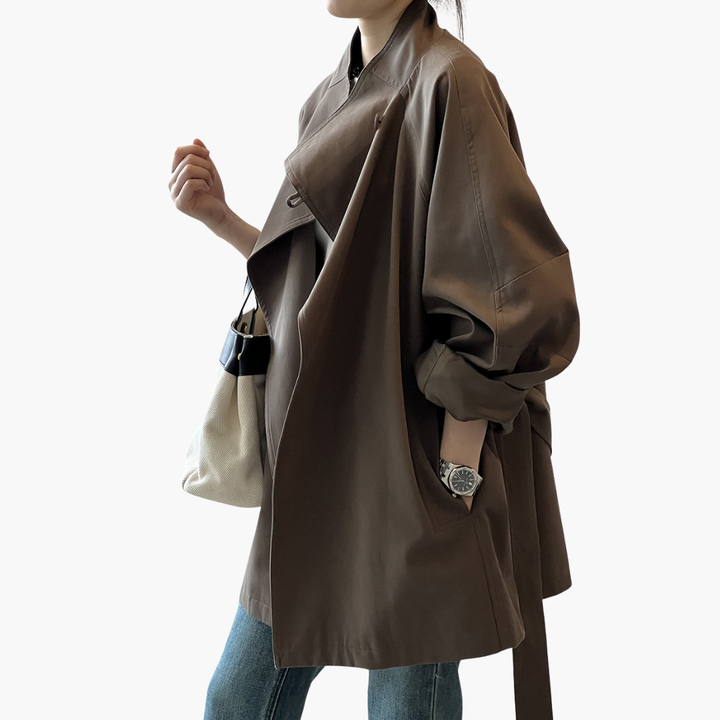 Lightweight Women's Coat with Belt | Altivaro