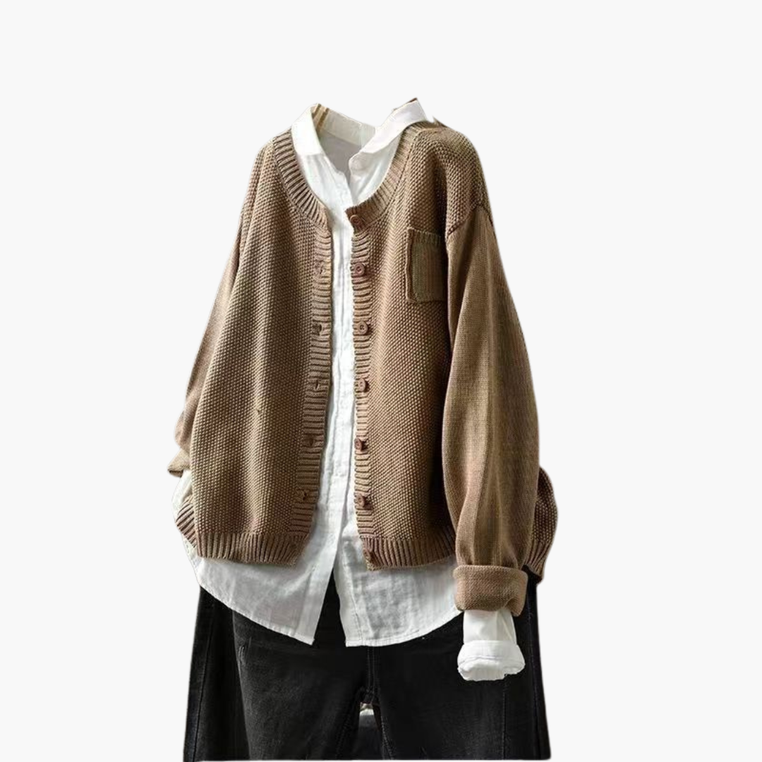 Women's Knit Cardigan with Buttons | Altivaro