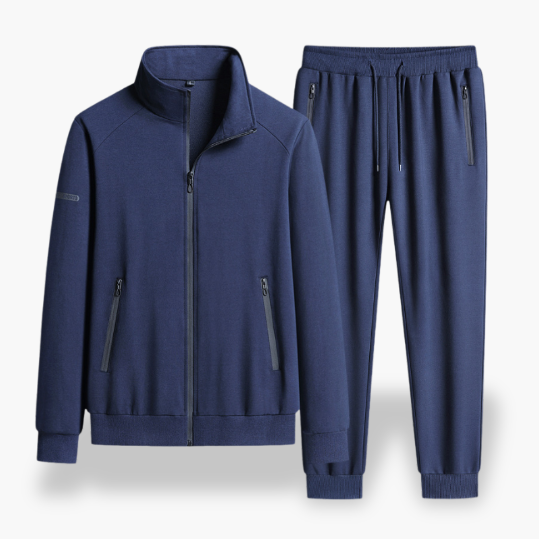 Uomo Tuta sportiva in cotone con zip e logo | Altivaro