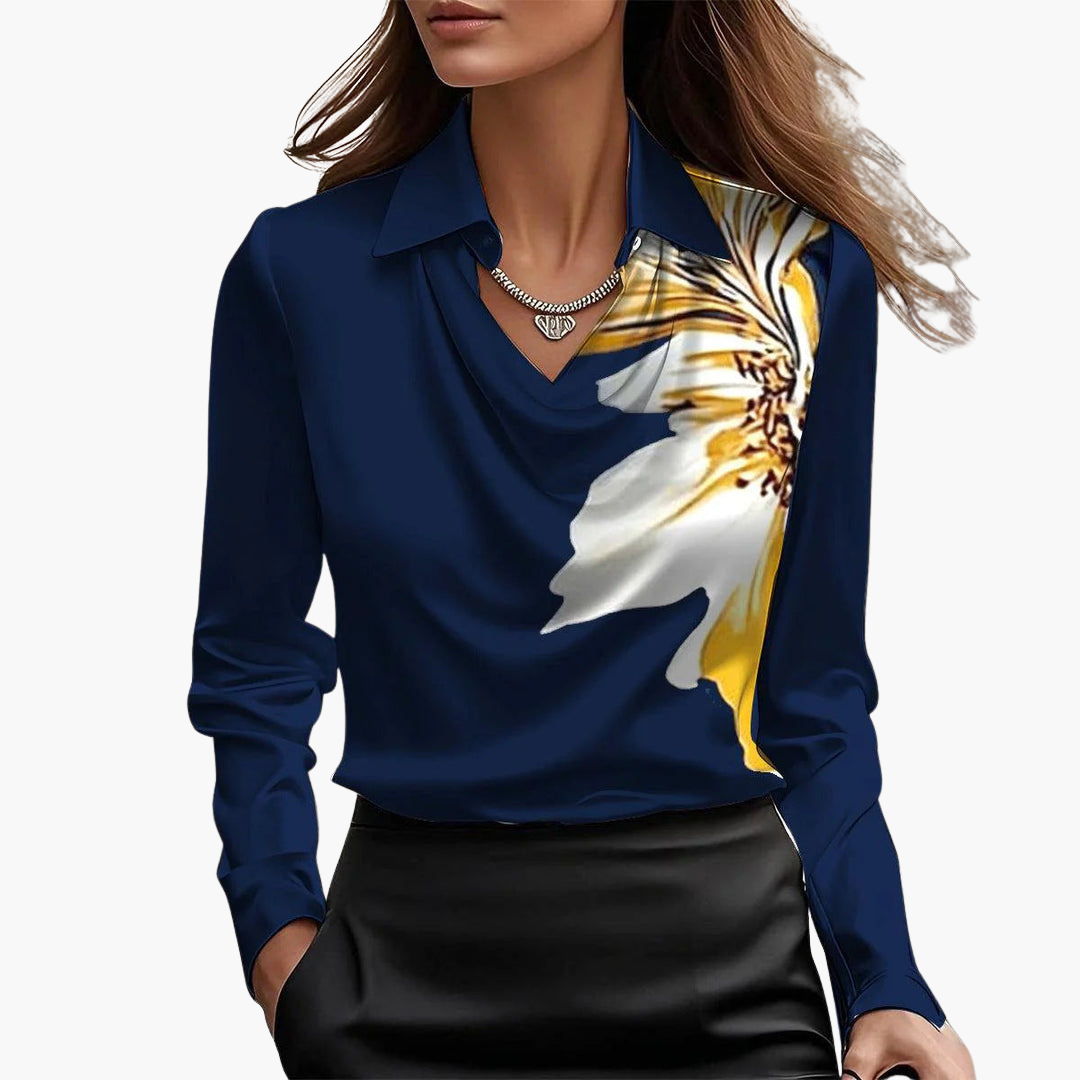 Blusa Satinata con Collo alla per Donna | Altivaro