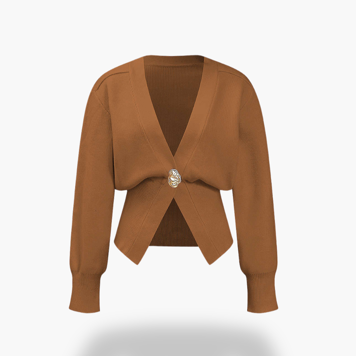 Cardigan Donna con Chiusura Decorativa a Maglia Fine | Altivaro