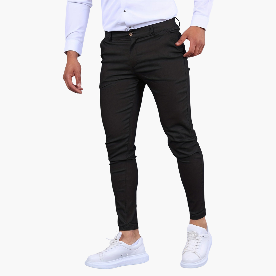 Pantaloni Skinny Fit Uomo con Tasca e Chiusura a Bottone | Altivaro