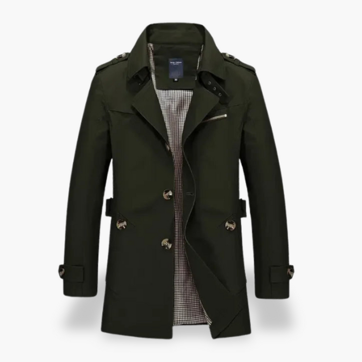 Trench Uomo Slim Fit Cotone Autunnale Cappotto Lungo | Altivaro