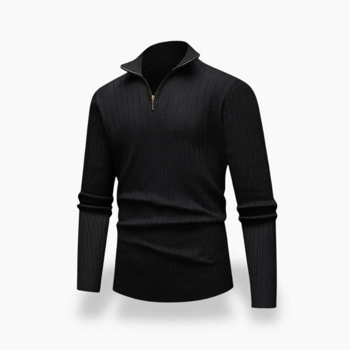 Maglione Uomo Lana Zip Collo Alto | Altivaro