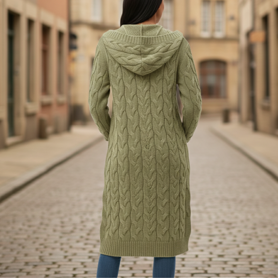 Cardigan Donna Maglia Lunga Kapuzenpullover Trikot | Altivaro