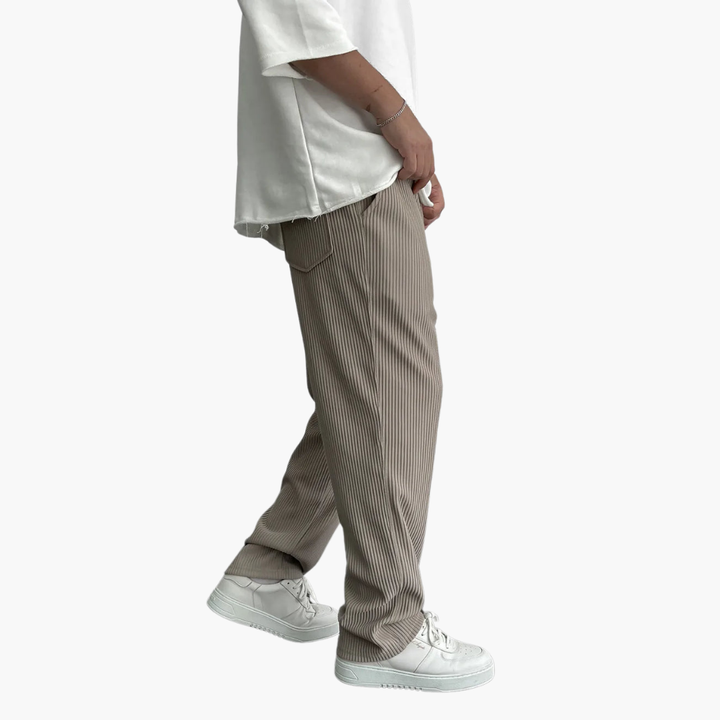 Pantaloni Uomo Plissettati Casual Morbidi Vita Elastica | Altivaro-Altivaro