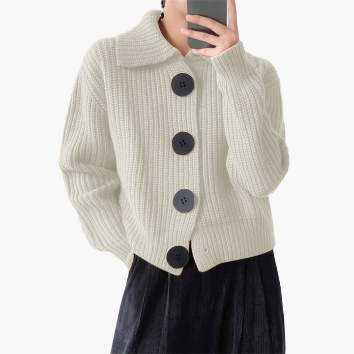 Cardigan a Maglia con Bottoni Grandi per Donna | Altivaro