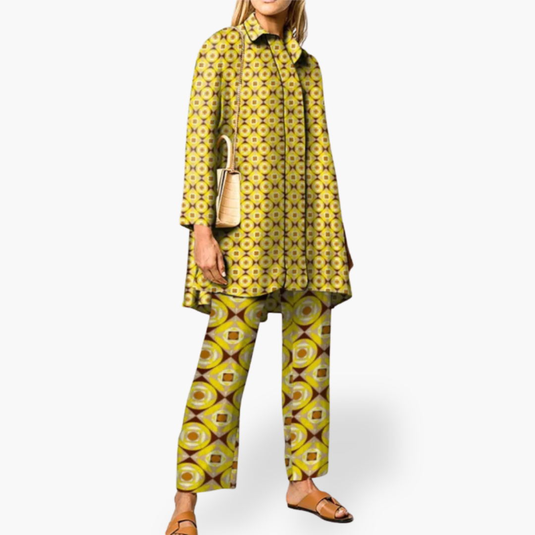 Completo Donna Stampa Manica Lunga Pantaloni | Altivaro